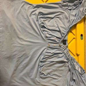 Rue + baby blue short sleeve shirt